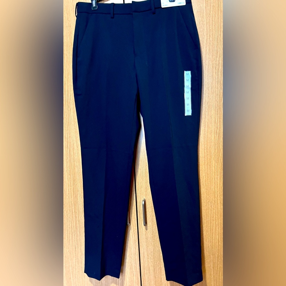 NWT Japanese GU Tapered Trousers Pants Mens Size M Navy Blue Flat Front